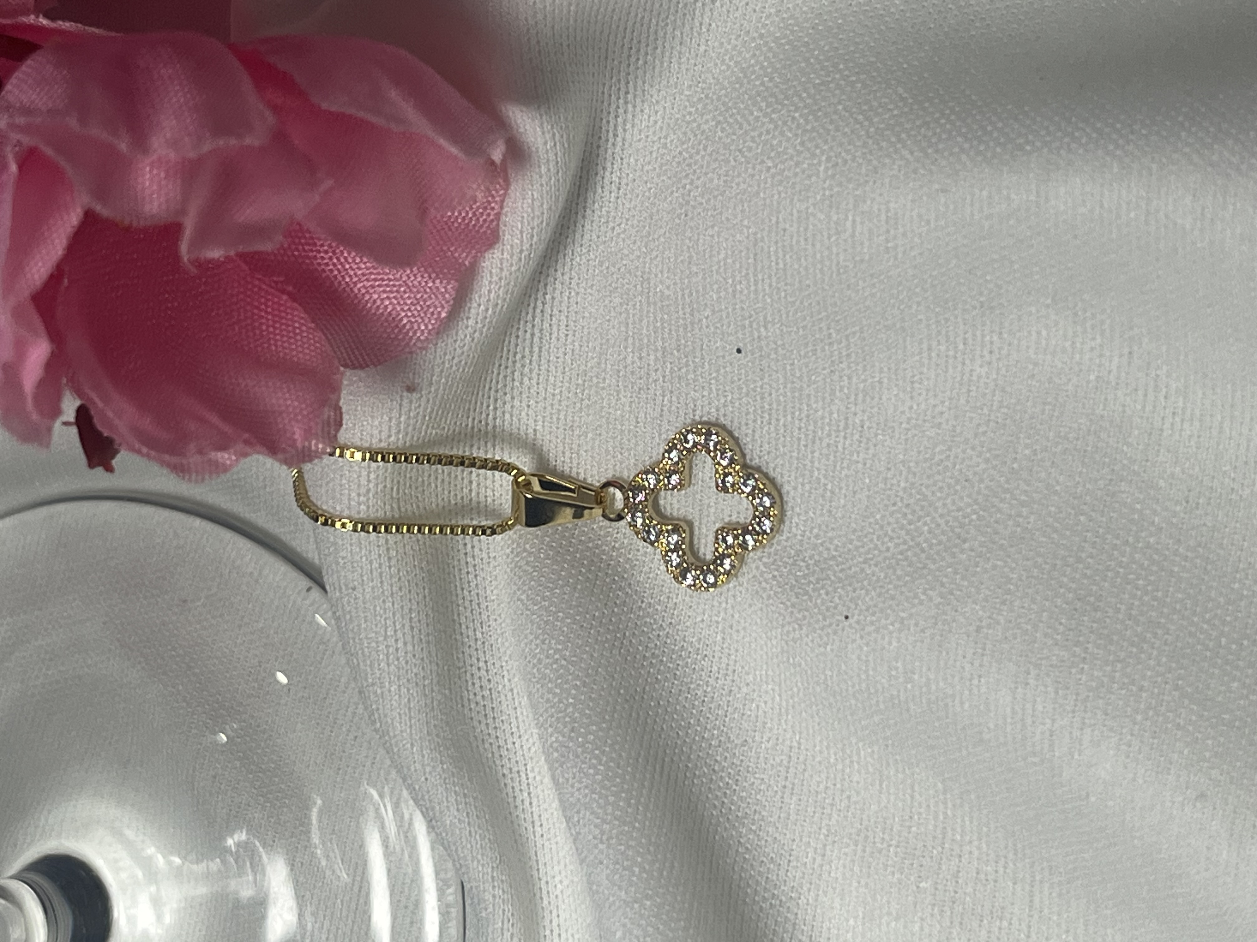 Colar Trevo Cravejado